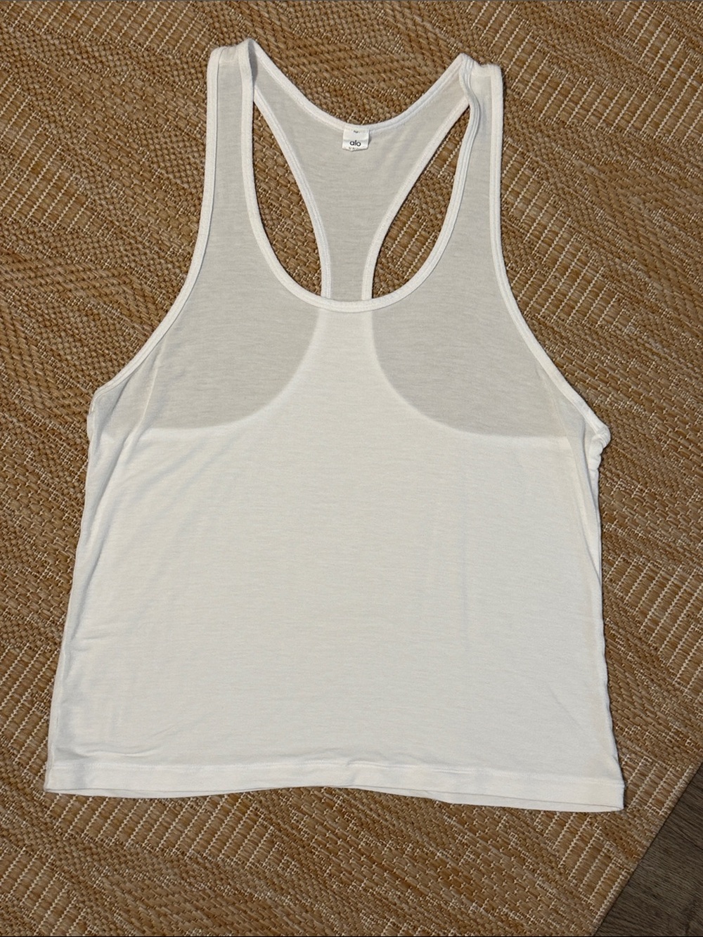 ALO Yoga White Racerback Tank